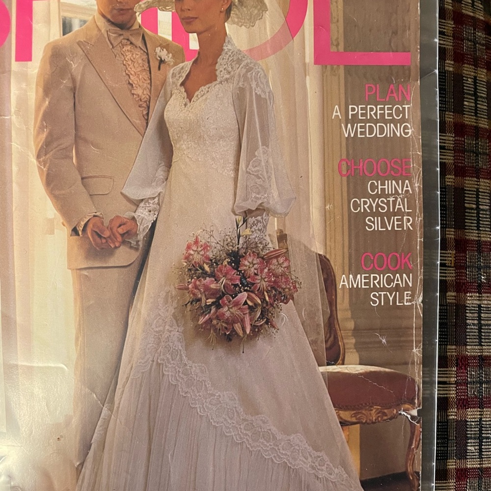 Preserved wedding dress & hat, sealed in box. Will open for serious buyers only